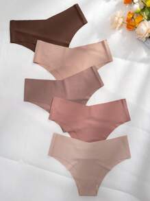 5件素色簡約風素色內褲