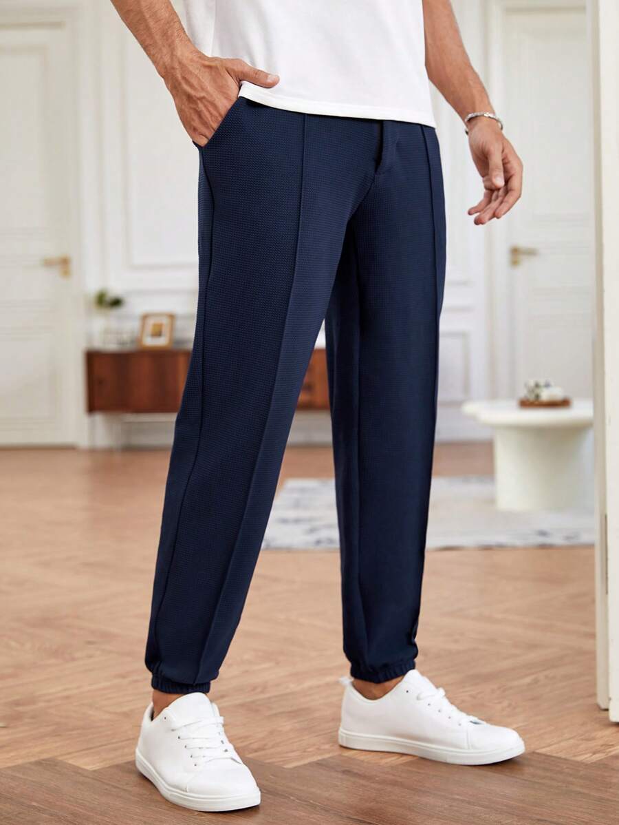 GENTILAND Nam Chất rắn Túi nghiêng Quần - Màu xanh hải quân - Xem 1