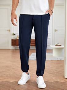 GENTILAND Nam Chất rắn Túi nghiêng Quần - Màu xanh hải quân - Xem 4