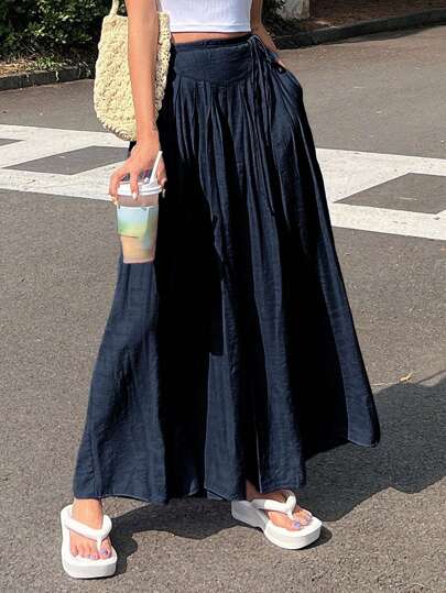 DAZY 女士日常穿纯色阔腿裤