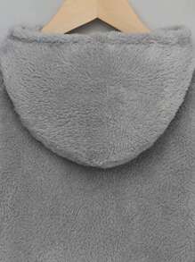 PrepCrw 男童舒适、休闲、时尚、柔软、保暖的多巴胺绒面卫衣，采用撞色字母印花设计，适合冬季穿着。 - 彩色 - 查看 5