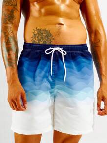 Surfspeed 男士漸層腰部抽繩泳褲 - 彩色 - 查看 1