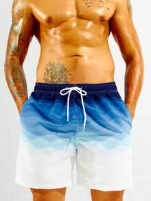 Surfspeed 男士漸層腰部抽繩泳褲 - 彩色 - 查看 5