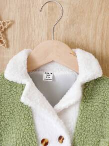 Baby Girl Double Breasted Teddy Coat