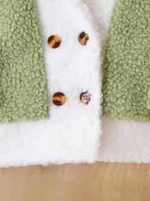 Baby Girl Double Breasted Teddy Coat