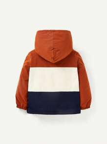 Cozy Pixies Baby Boy Colorblock Teddy Lined Hooded Jacket - Multicolor - View 2