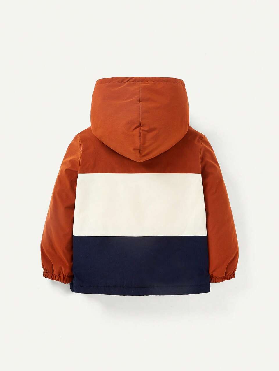Baby Boy Colorblock Teddy Lined Hooded Jacket