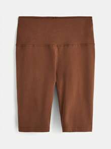 SHEIN BASICS 1 件寬腰機車短褲