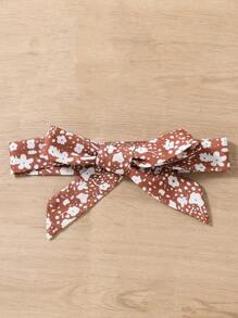 SHEIN 女小童碎花繫腰帶洋裝