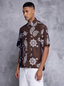 SUMWON Áo sơ mi tay ngắn có họa tiết Paisley - Nhiều màu - Xem 1