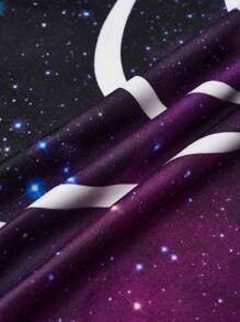 SHEIN LUNE Hơn Đồ họa Hình Cổ không đối xứng Áo thun - Nhiều màu - Xem 3