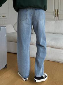 DAZY Nam Túi nghiêng Quần legging thẳng - Rửa nhẹ - Xem 2