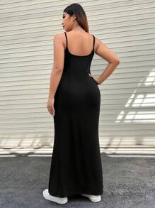 SHEIN EZwear Plus Solid Cami Dress