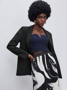 Maija Cổ áo Chi tiết về Flap Áo vest - màu đen - Xem 1