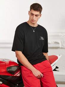 Manfinity RebelGame Men Slogan Graphic Tee - Black - View 3