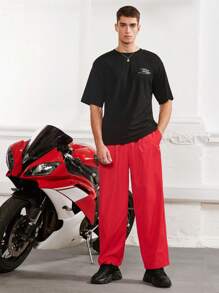 Manfinity RebelGame Men Slogan Graphic Tee - Black - View 6