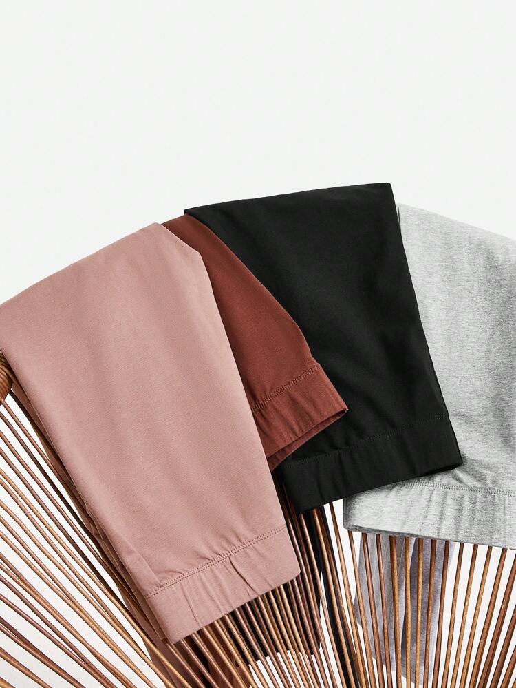 1pc Solid High-Rise Leggings/Summer