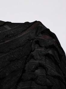 BamGleam 單肩短款上衣&鉛筆裙 - 黑色 - 查看 9