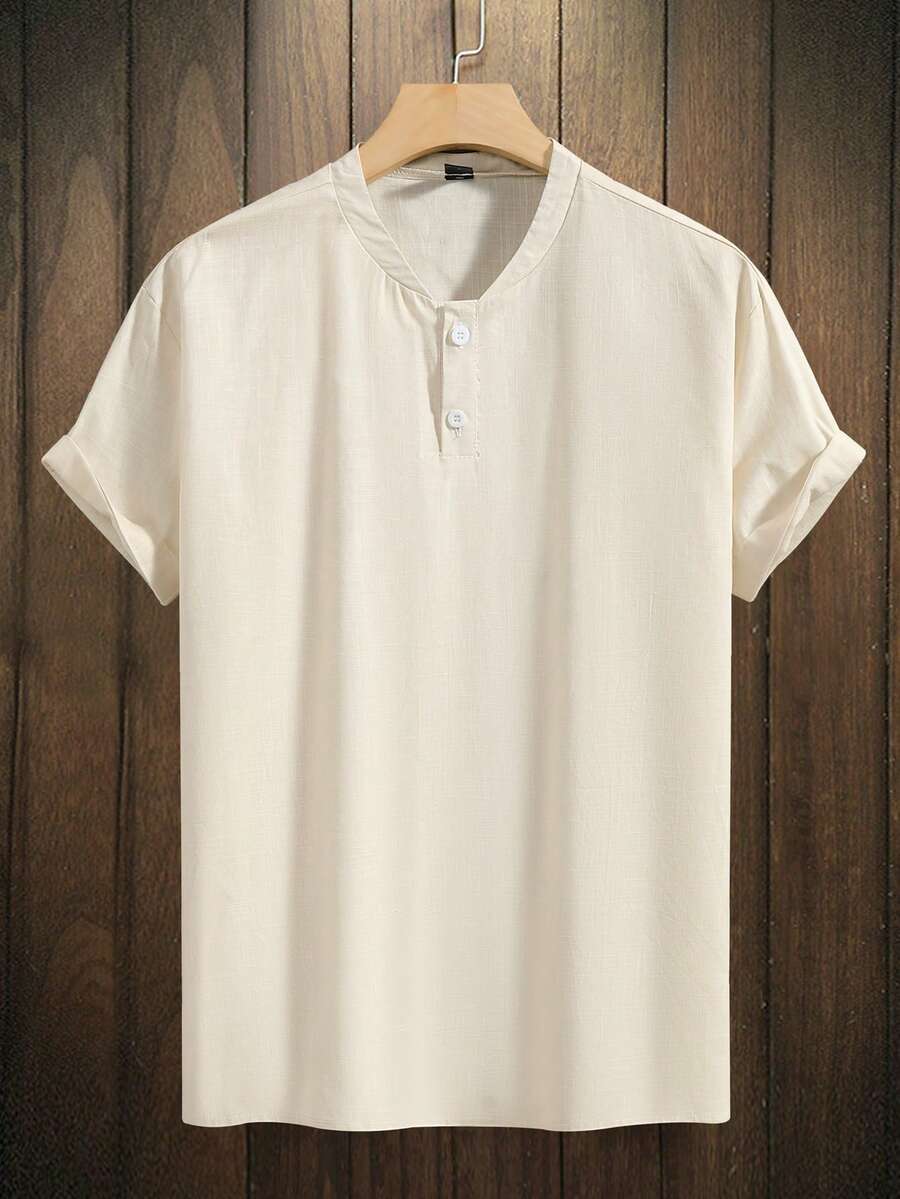 Manfinity Homme 男士襯衫 - 杏色 - 查看 1