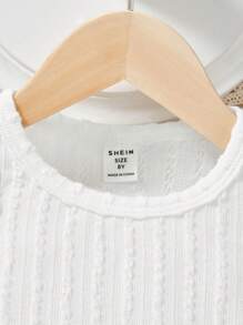 SHEIN Tween Girl Solid Tank Top - White - View 3