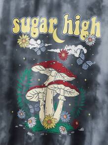 Studio Chunk Fairycore Mushroom Print Tie Dye Tee - Multicolor - View 4