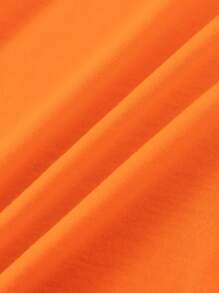 SHEIN LUNE Camiseta con estampado de gato - Naranja - Ver 4