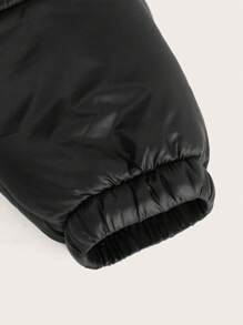 SHEIN 1. Mũ len chắp vá cho bé trai, dài vừa phải
2. Áo khoác Parka mùa đông, Áo khoác dệt dày ấm áp cho bé trai - màu đen - Xem 4