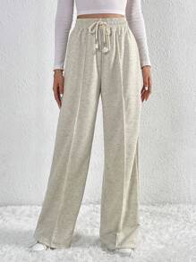 SHEIN Tall Sznurek w talii Szeroka Noga Spodnie Dresowe