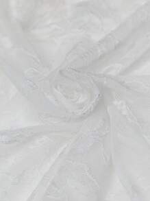 Maija 小高領蕾絲上衣不附胸罩 - 白色 - 查看 5