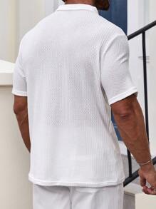 Manfinity Homme Men Solid Polo Shirt - White - View 2