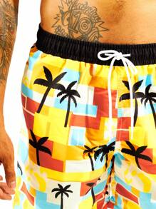 Surfspeed 男士熱帶圖案腰部抽繩泳褲 - 彩色 - 查看 4