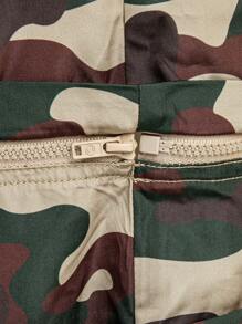 Hauture 迷彩印花可拆卸拉鍊貨物裙 - 彩色 - 查看 7