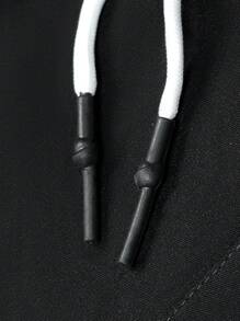 Manfinity Homme 男款寬鬆口袋束腰短褲 - 黑色 - 查看 8