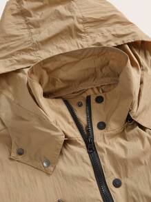 In My Nature City Outdoor Water Resistant Hooded Long Work Jacket