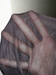 SHEIN ICON 嘴唇印花木耳邊網紗連身背心不附帶內衣褲套裝 - 彩色 - 查看 8