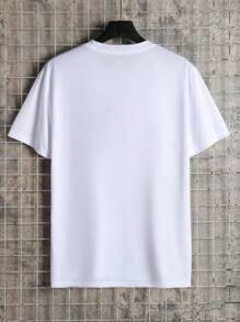 Men Letter Graphic Tee - White - View 2