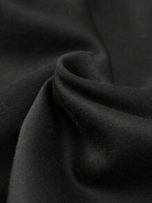 Áo nỉ in hình mèo hoạt hình và chữ cái dành cho bé gái tuổi teen - màu đen - Xem 3