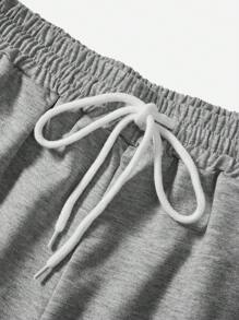 SHEIN EZwear Hơn 3pcs Eo dây rút Quần short - Nhiều màu - Xem 4