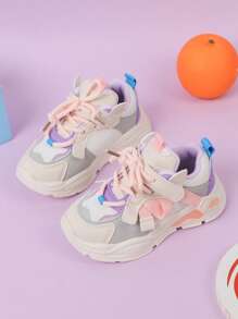 時尚中性嬰兒競技鞋,防滑軟底網紗鞋 - 粉色 - 查看 5