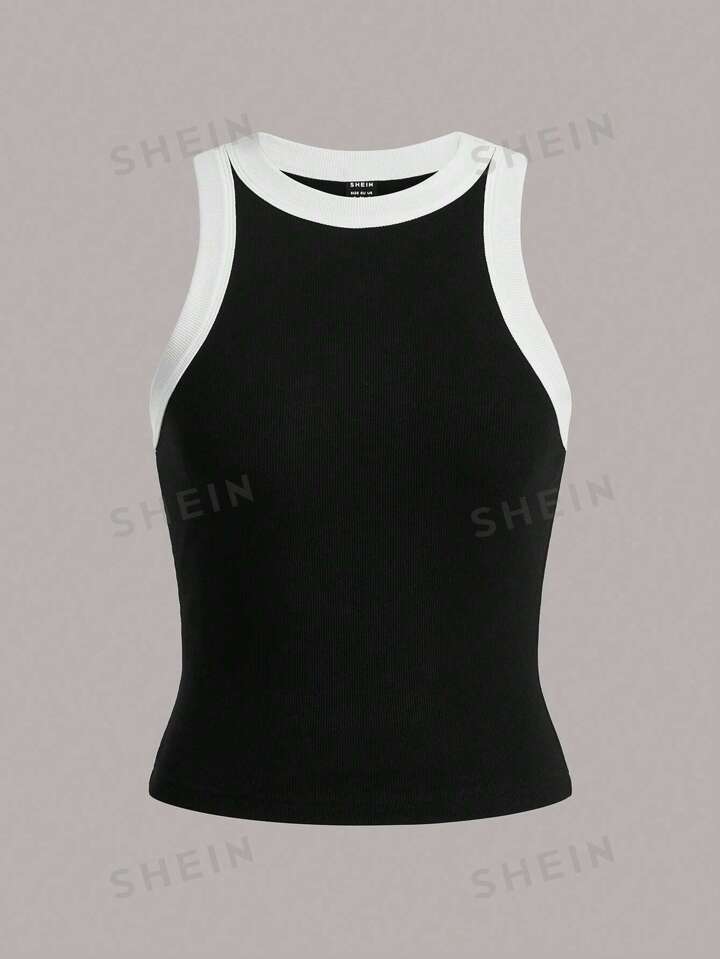 black tank with white trim