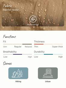 In My Nature City Outdoor Water Resistant Hooded Long Work Jacket