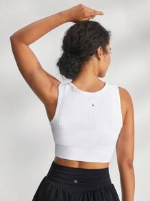GLOWMODE Seamless Square Neck Sports Bra - White - View 2