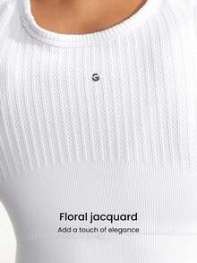 GLOWMODE Seamless Square Neck Sports Bra - White - View 5