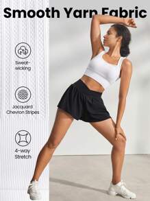 GLOWMODE Seamless Square Neck Sports Bra - White - View 7