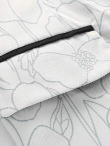 Manfinity AFTRDRK Nam Plus 1 Miếng In hoa Khăn quàng Nút đơn Áo vest - trắng - Xem 5