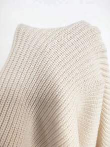 Chiquease 折邊一字肩毛衣洋裝