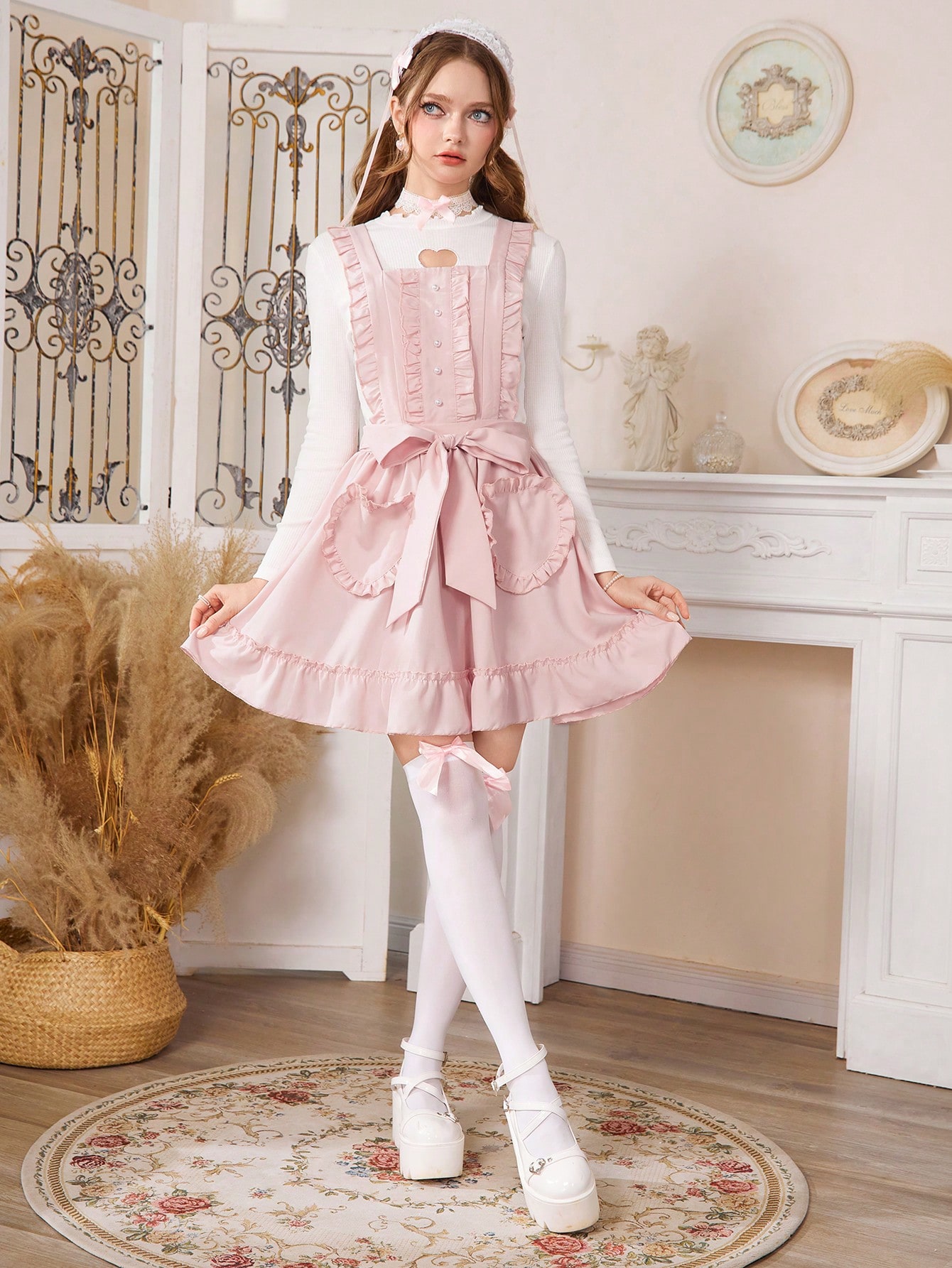 ★DEW E DEW E★ SEE THROUGH FRILL SKIRT_2COLORS BOTTOM - BOTTOM - DEW E DEW E