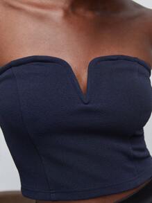 Maija Top bandeau escote V - Azul Marino - Ver 9