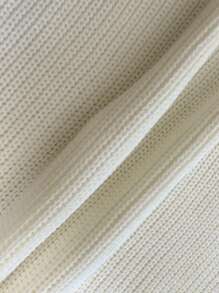 SHEIN Unity Chất rắn Đau khổ Đồ đan Ribbed Áo ba lỗ - trắng - Xem 7