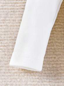 女嬰萬聖節卡通和標語圖案緊身睡衣套裝 - 白色 - 查看 4